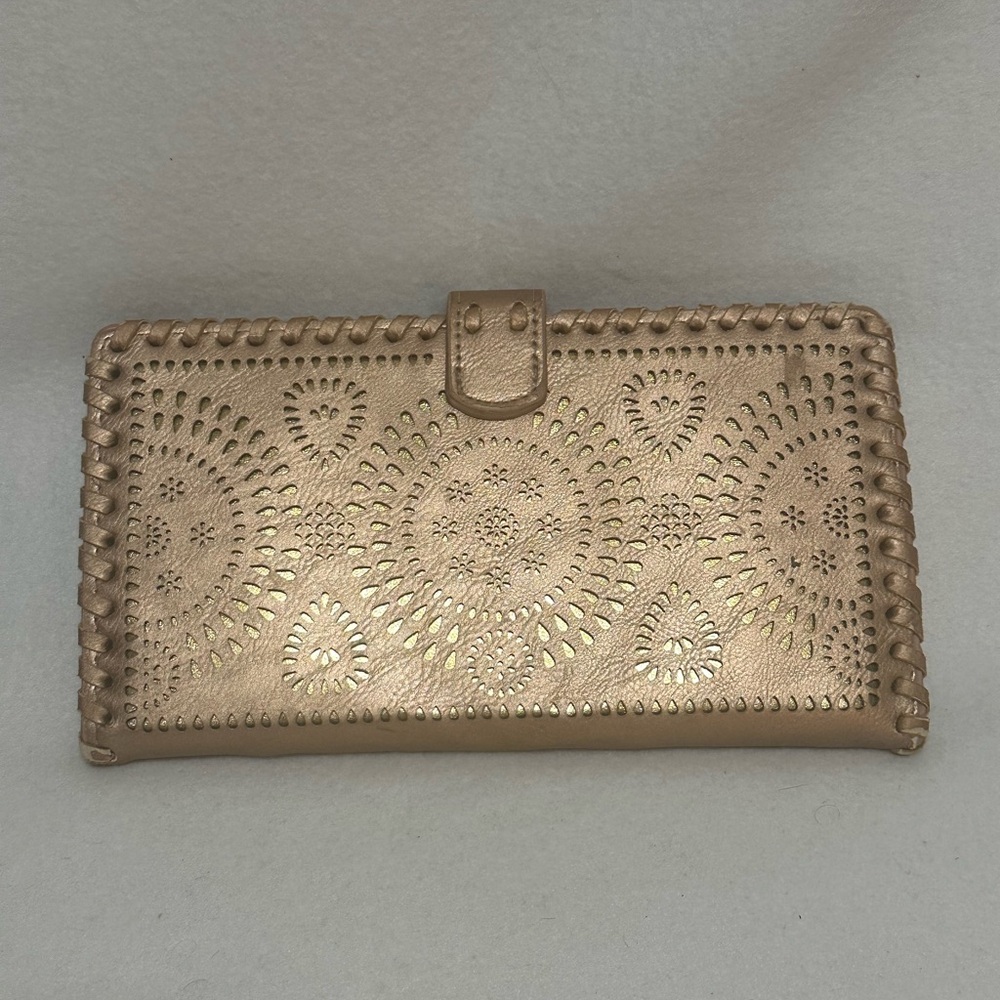 Madison West Rose Gold Clutch Wallet